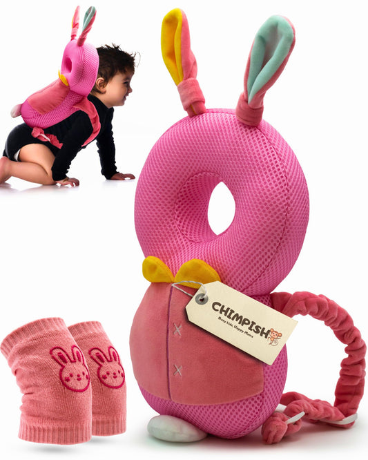 Baby Backpack Head Protection - Rabbit Wide Size Cushion Effective Baby Fall Back Head Protector Cushioning Superior Head Protector for Baby Walking