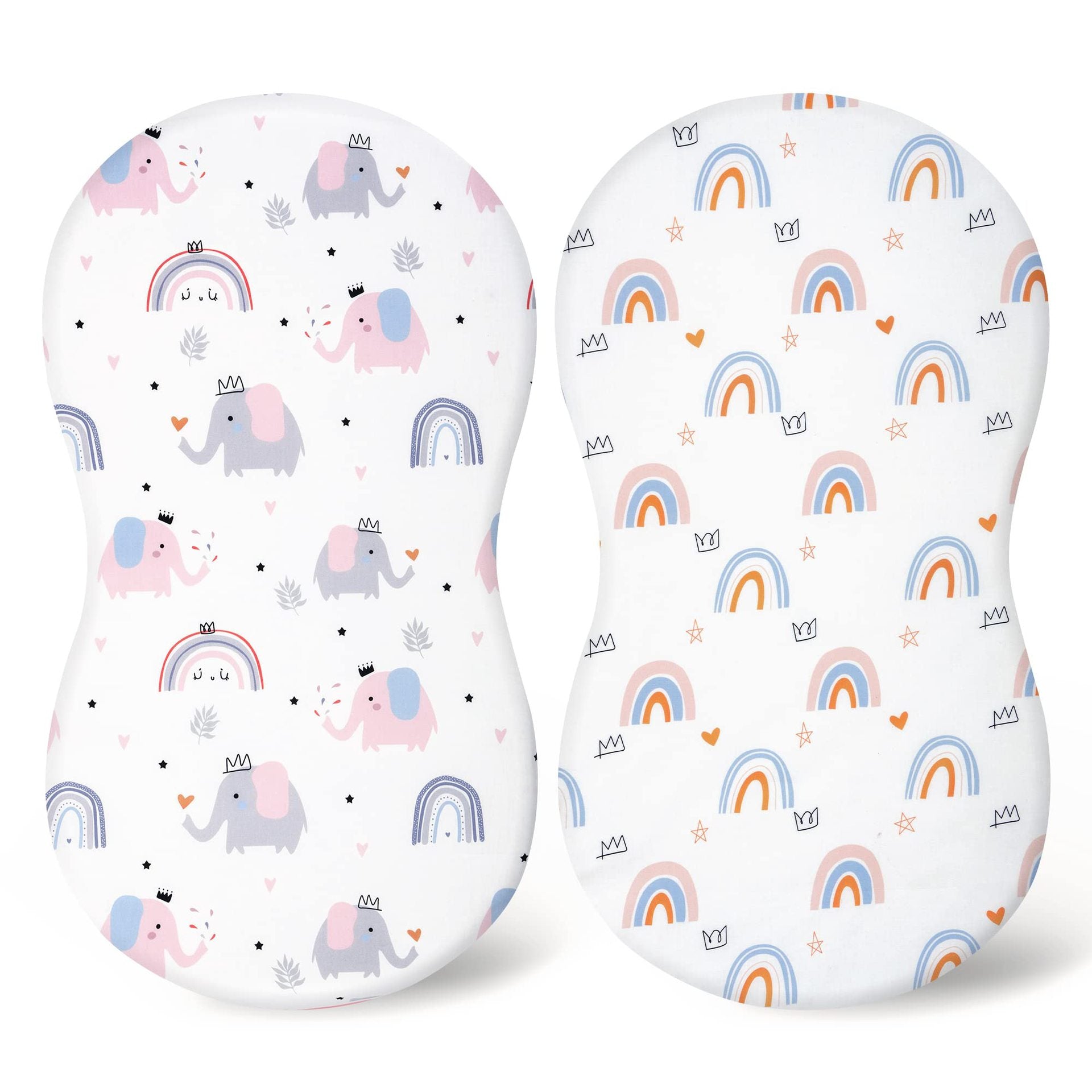 Elastic Printed Fitted Sheet for Baby Cradle & Changing Table