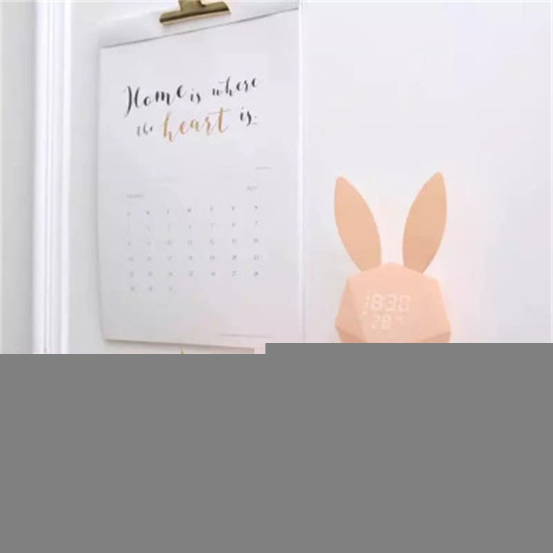 Rabbit Voice-Controlled Snooze Alarm Clock (Cartoon)