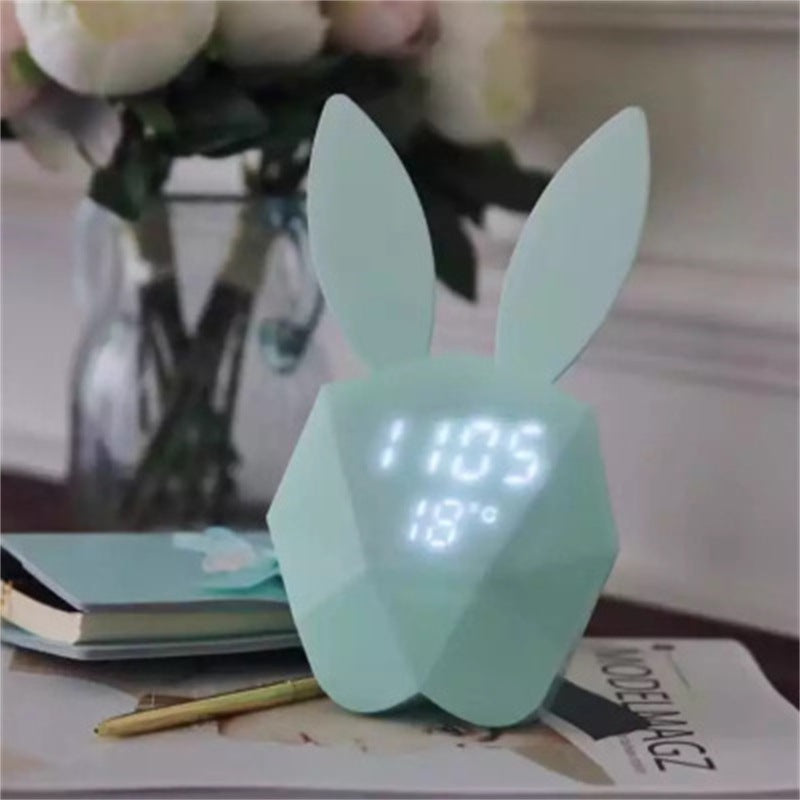 Rabbit Voice-Controlled Snooze Alarm Clock (Cartoon)