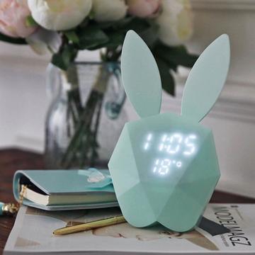 Rabbit Voice-Controlled Snooze Alarm Clock (Cartoon)