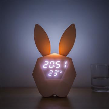 Rabbit Voice-Controlled Snooze Alarm Clock (Cartoon)