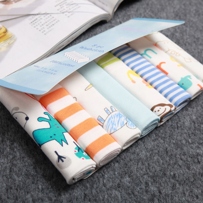 Newborn Cotton Feeding Towels - 8 Pk