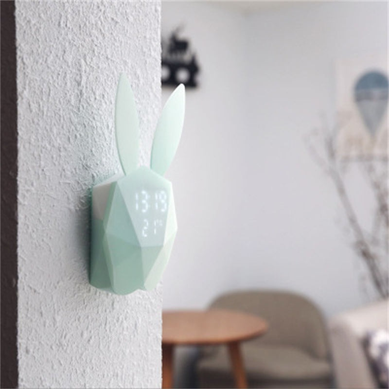 Rabbit Voice-Controlled Snooze Alarm Clock (Cartoon)