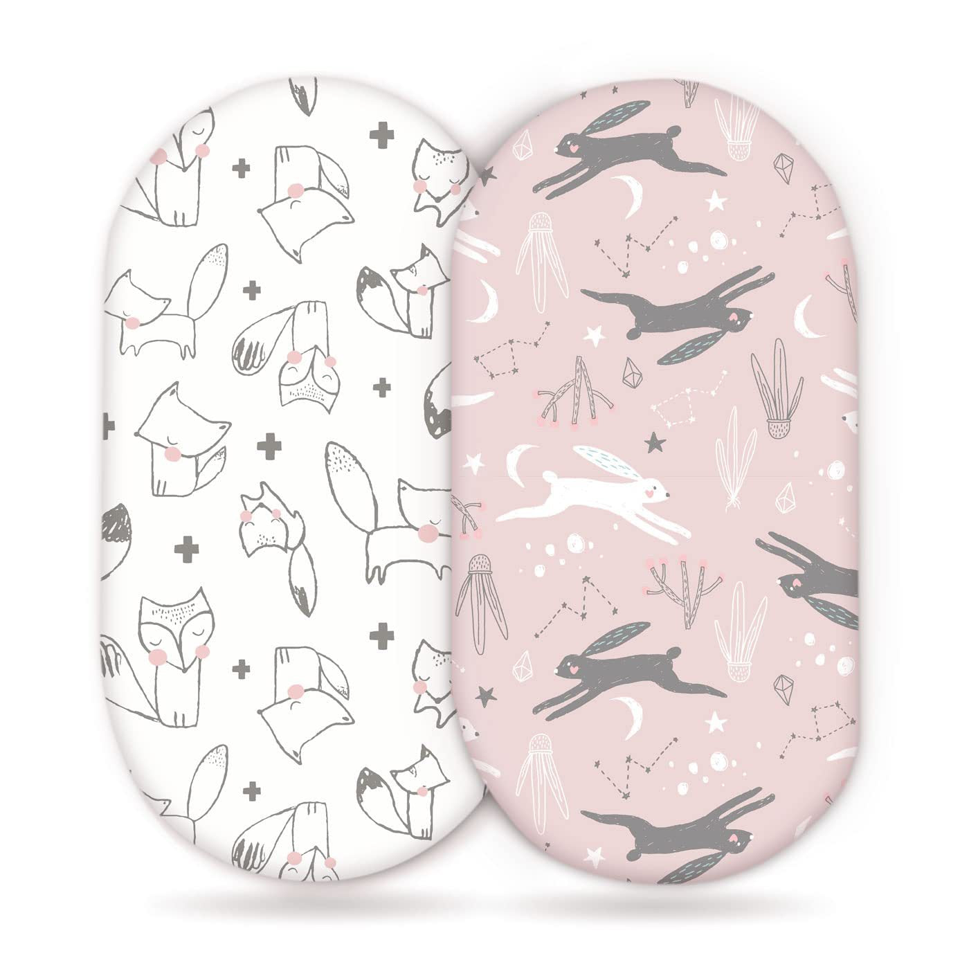 Elastic Printed Fitted Sheet for Baby Cradle & Changing Table