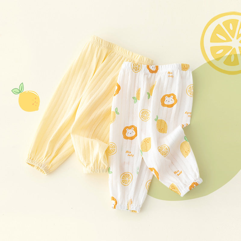 Cotton Linen Anti-Mosquito Pants for Kids (Ages 5-8)