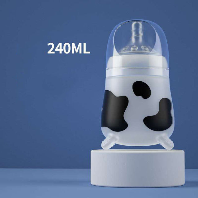 Silicone Baby Feeding Bottle for Newborns, Anti-Choking
