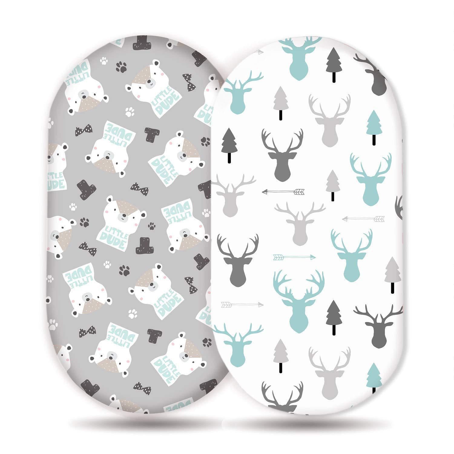 Elastic Printed Fitted Sheet for Baby Cradle & Changing Table
