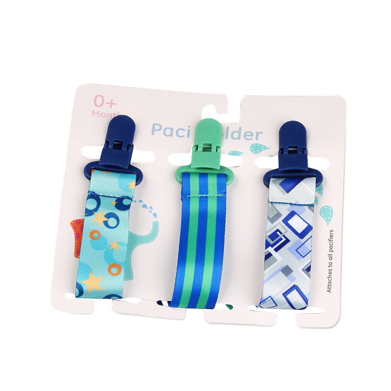 Cartoon Pattern Baby Pacifier Teether 3pk