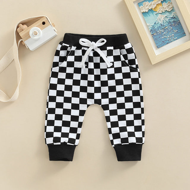 Checkered Joggers for Toddlers