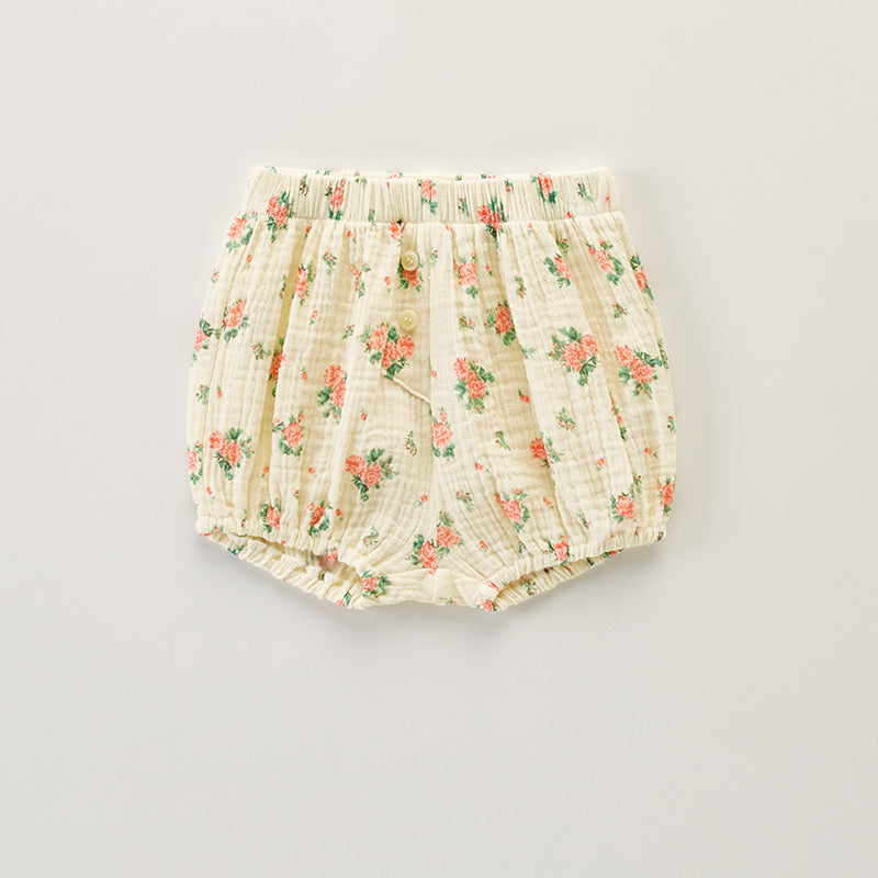 Cotton Floral Print Shorts for Toddler Girls Fashion