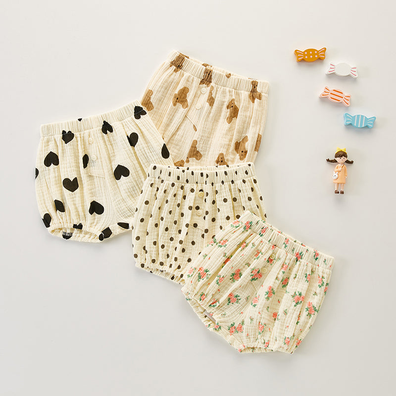 Cotton Floral Print Shorts for Toddler Girls Fashion