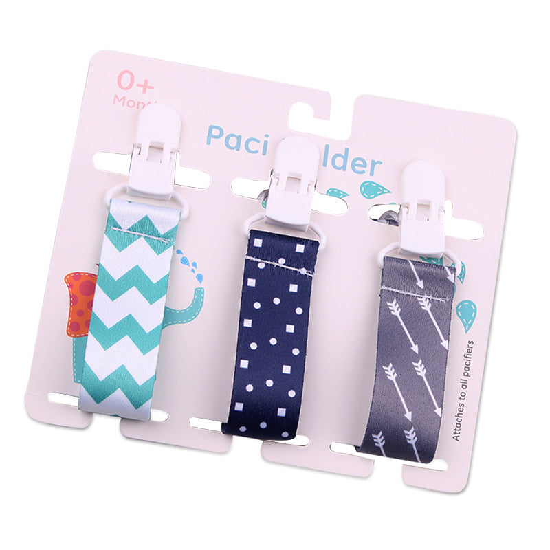 Cartoon Pattern Baby Pacifier Teether 3pk
