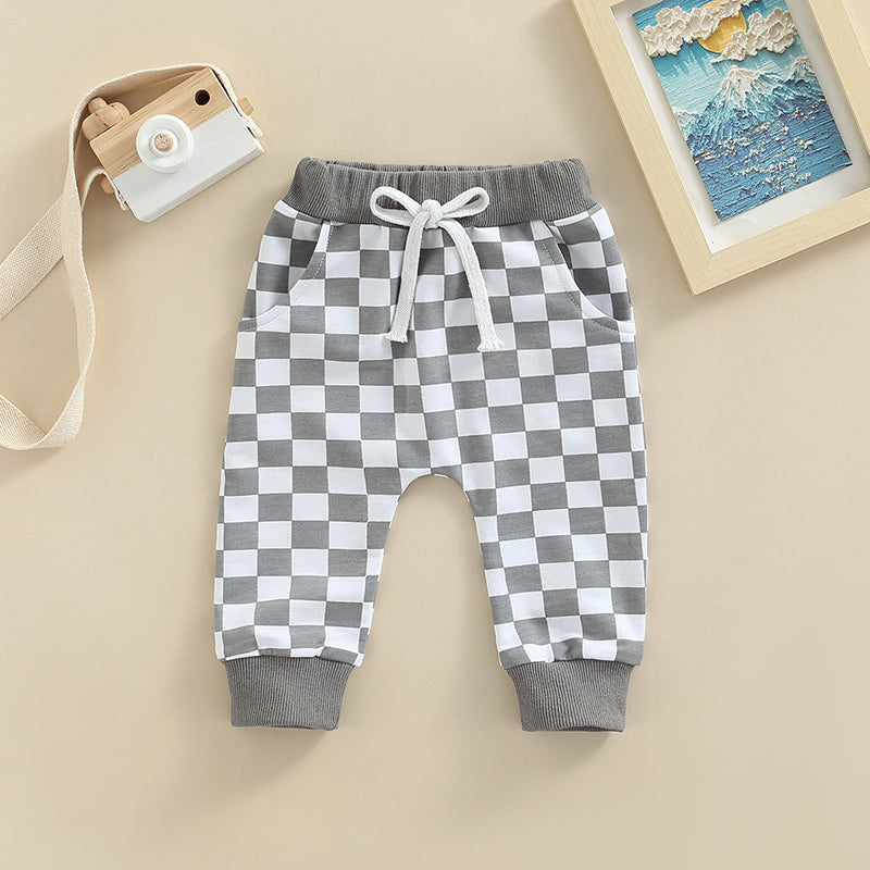 Checkered Joggers for Toddlers