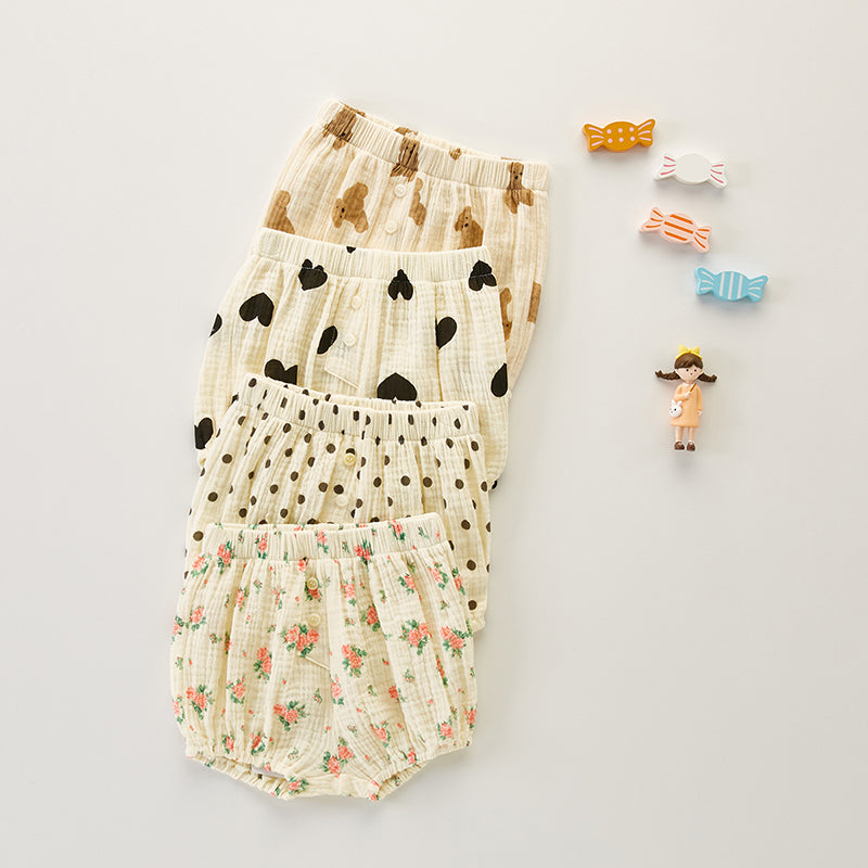 Cotton Floral Print Shorts for Toddler Girls Fashion