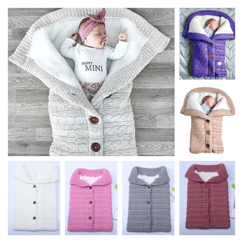Thick Knit Baby Stroller Sleeping Bag for Autumn/Winter