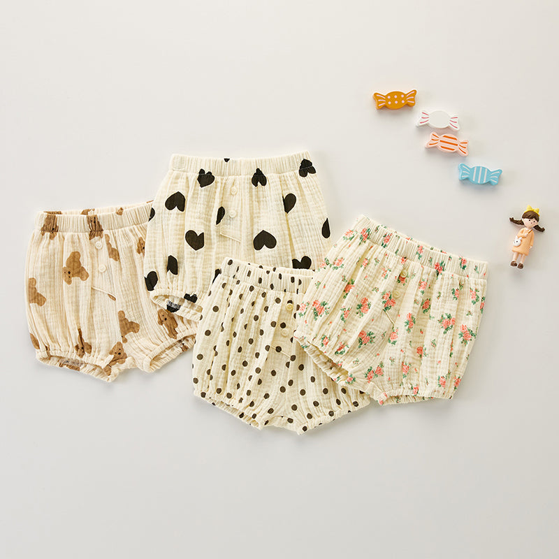 Cotton Floral Print Shorts for Toddler Girls Fashion