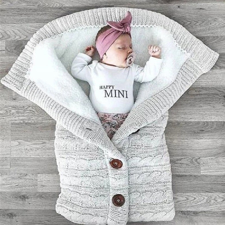 Thick Knit Baby Stroller Sleeping Bag for Autumn/Winter