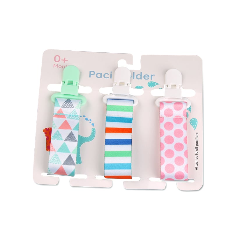 Cartoon Pattern Baby Pacifier Teether 3pk