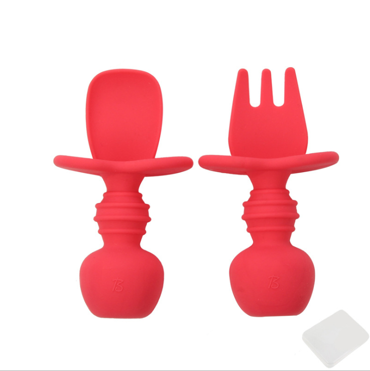 Soft Silicone Fork and Spoon Set