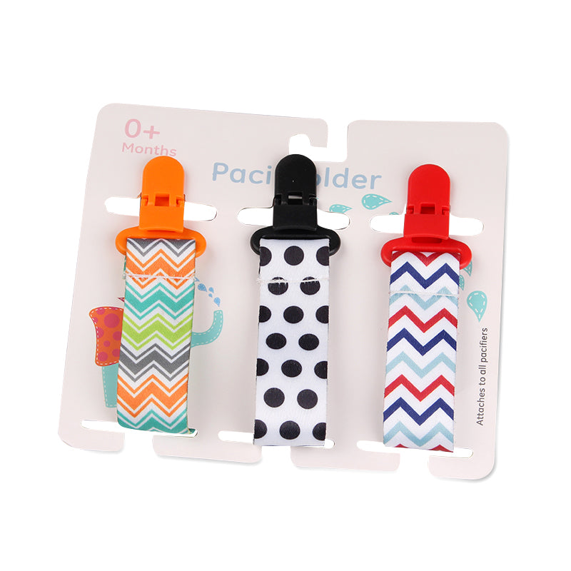 Cartoon Pattern Baby Pacifier Teether 3pk