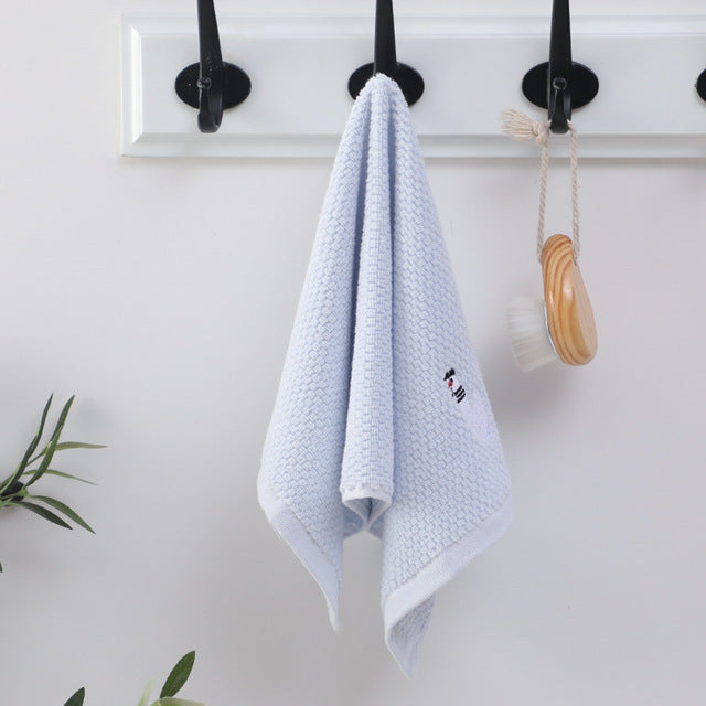 Soft Coral Velvet Cartoon Baby Bath Towel