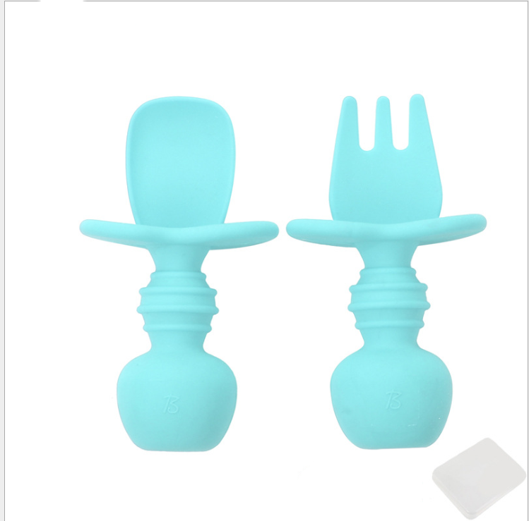 Soft Silicone Fork and Spoon Set